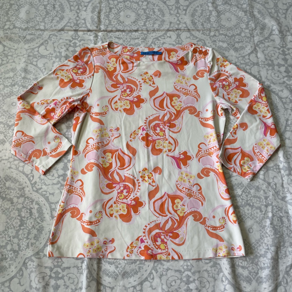 J. McLaughlin 3/4 Sleeve Top Small